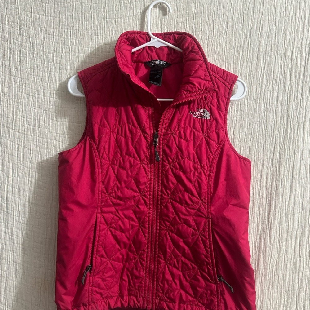 The North Face Quilted Pink Vest Sz small
